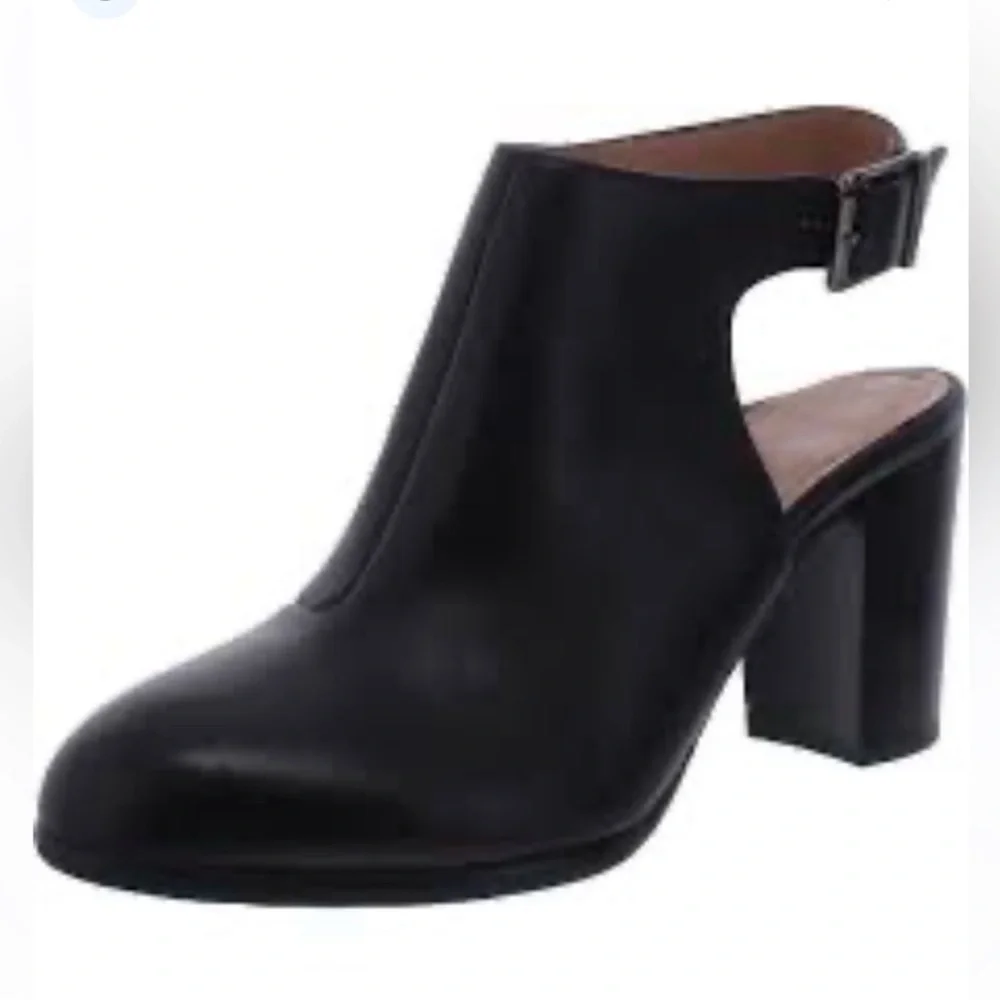 Vionic Lacey Leather Open Heel Booties - Picture 2 of 14